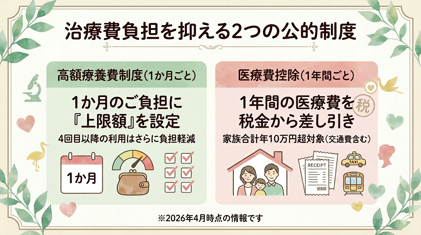 治療費を抑える2つの公的制度